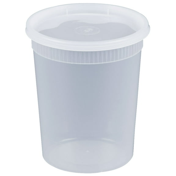 Pactiv 32 oz Newspring Delitainer Polypropylene Premium Round Food Container Translucent | 240/Case