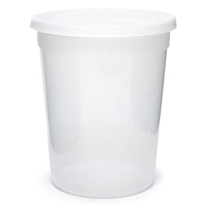 Pactiv 32 oz Newspring Delitainer Polypropylene Premium Round Food Container Translucent | 240/Case