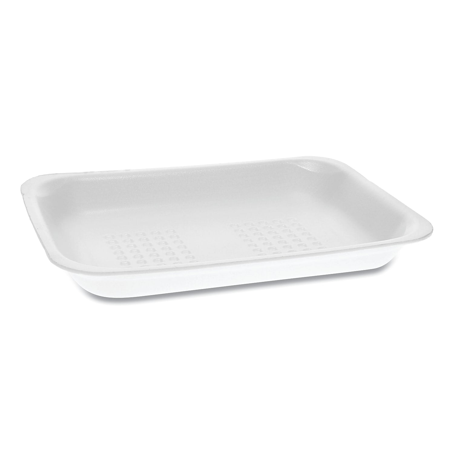 RIKICACA White Foam Meat Tray (25pcs/Pack - 8.3 x 5.9 x 1.2) with White  Meat Absorbent Pad, Disposable Standard Supermarket Food Tray