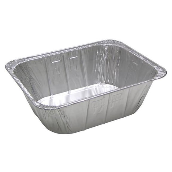Pactiv 634260Y Extra Deep Half Size Aluminum Steam Pan, 11.8" x 9.4" x 4.2" | 100/Case