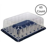 Pactiv APET Plastic Premium 1/4 Sheet Cake Container Black/Clear 65/Pack