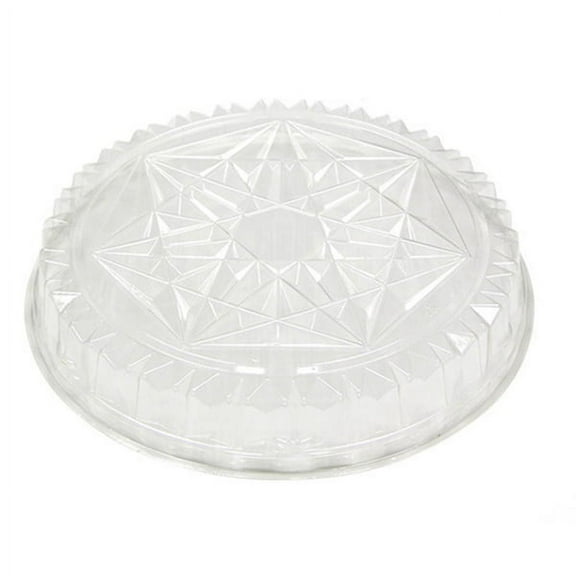 Pactiv Caterware Deep Crystal Round Tray Lid For 451212A 12" Aluminium Tray, Clear | 50/Case