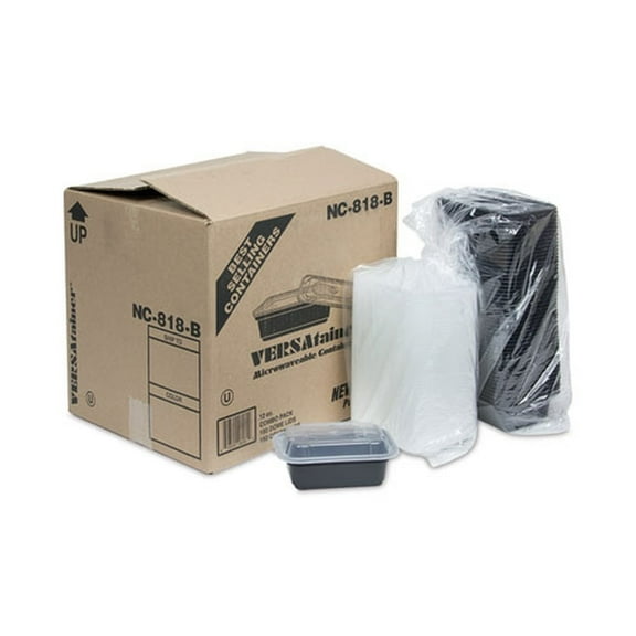 Pactiv Evergreen CONTAINER,W/LID,12OZ,BK NC818B