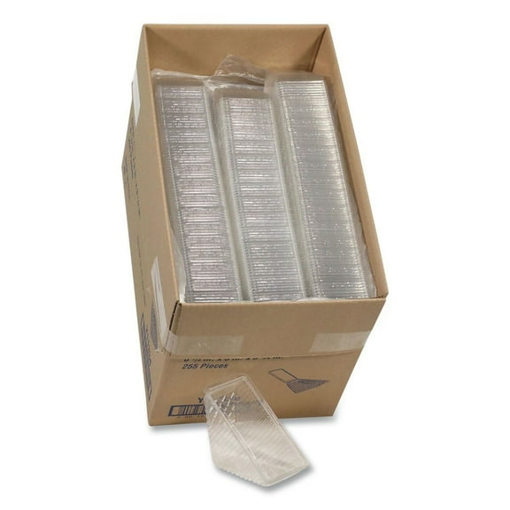 Pactiv Corp. Y11334 3.25 in. x 6.5 in. x 3 in. Plastic Hinged Lid Sandwich Container - Clear (85/Pack, 3 Packs/Carton)