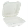 thumbnail image 1 of Pactiv Corp. YCN808010000 8.31 in. x 8.35 in. x 3.1 in. EarthChoice SmartLock Plastic Microwavable MFPP Hinged Lid Container - White (200/Carton), 1 of 9