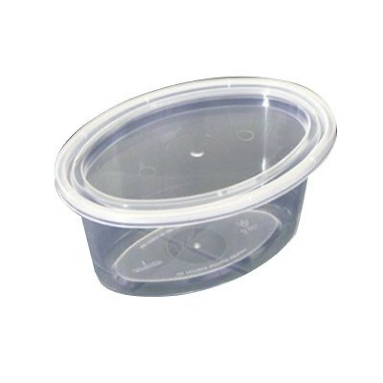 Pactiv Newspring E503-B ELLIPSO 3 oz. Black Oval Souffle / Portion Cup with  Clear Lid - 500/Case
