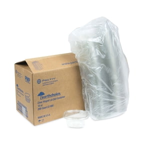 Pactiv Earth Choice PET Hinged Lid Deli Container, 16 Oz., 4.92" x 5.87" x 2.48", Clear, 200 Per Carton - PCT0CA910160000