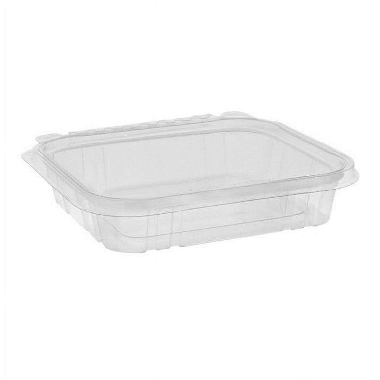 EarthChoice Tamper Evident Recycled Hinged Lid Deli Container, 16 oz, 7.25 x 6.38 x 1, Clear, Plastic, 240/Carton EarthChoice Tamper Evident Recycled Hinged Lid Deli Container, 16 oz, 7.25 x 6.38 x 1, Clear, Plastic, 240/Carton