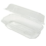 Pactiv Evergreen ClearView SmartLock Hinged Lid Container, 23 oz, 8.5 x 4 x 2.5, Clear, Plastic, 250/Carton