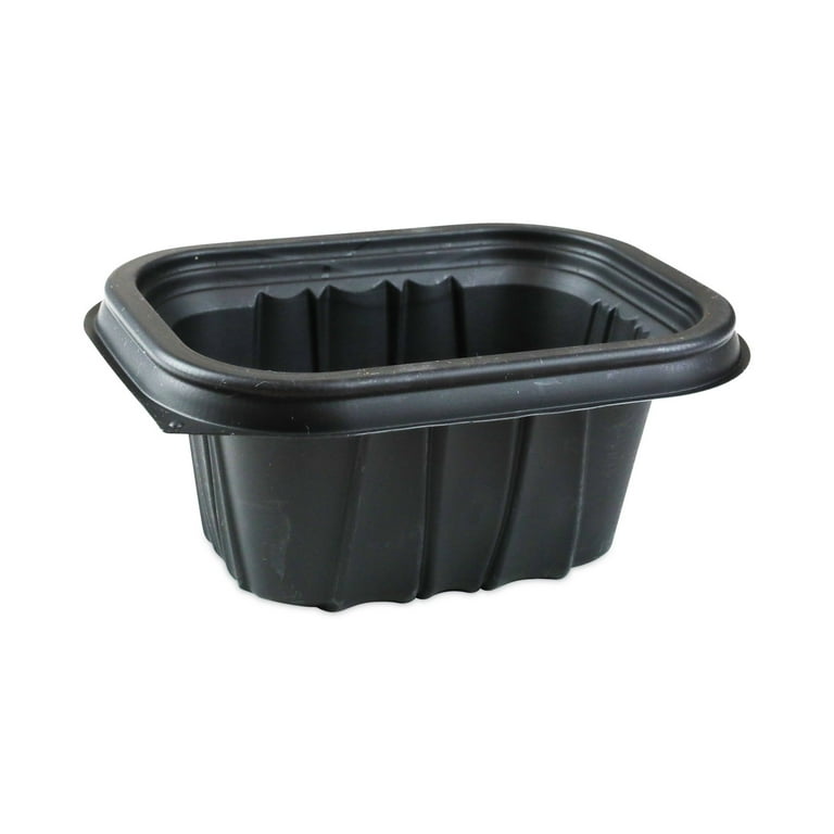 EarthChoice Entree2Go Takeout Container, 12 oz, 5.65 x 4.25 x 2.57, Black, Plastic, 600/Carton EarthChoice Entree2Go Takeout Container, 12 oz, 5.65 x 4.25 x 2.57, Black, Plastic, 600/Carton