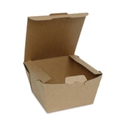 Pactiv Evergreen EarthChoice Tamper Evident OneBox Paper Box, 4.5 x 4.5 x 3.25, Kraft, 200/Carton -PCTNOB08KECTE