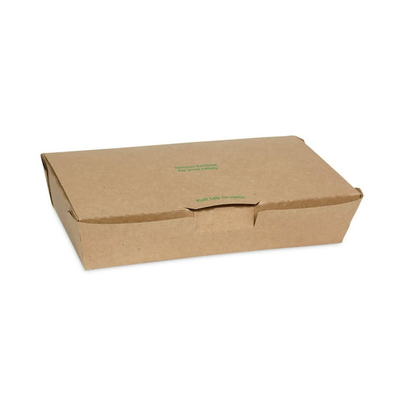 Pactiv Evergreen EarthChoice Tamper Evident OneBox Paper Box, 9 x 4.85 x 2, Kraft, 100/Carton -PCTNOB02KECTE