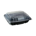 thumbnail image 1 of Pactiv Evergreen EarthChoice Vented Dual Color Microwavable Hinged Lid Container, 66oz, 10.5 x 9.5 x 3, 1-Compartment, Black/Clear, 132/Carton -PCTDC109100B000, 1 of 6