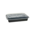 thumbnail image 1 of Pactiv Newspring VERSAtainer Microwavable Containers, Rectangular, 58 oz, 8.5 x 11.5 x 2.5, Black/Clear, Plastic, 150/Carton, 1 of 4