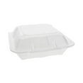 thumbnail image 1 of Pactiv Foam Hinged Lid Containers Dual Tab Lock 9.13 x 9 x 3.25 1-Compartment White 150/Carton, 1 of 6