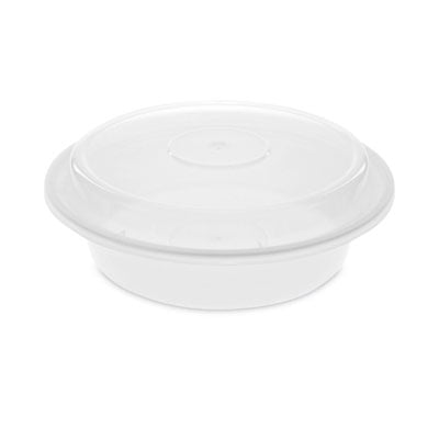 Pactiv Corporation Pactiv Evergreen VERSAtainers 24 oz. 7 x 7 x 2.38 White/Clear 150/Carton NC723