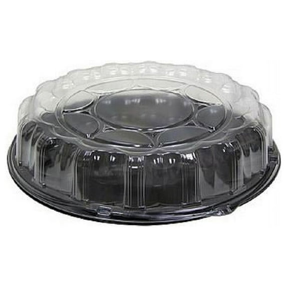 Pactiv P9818 CPC 18 in. Smart Lock Caterware Clear Plastic Dome Lid for Food Tray - Case of 50