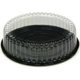 thumbnail image 1 of Pactiv RPET 2.5 inch Tall Fluted Dome Lid with Black Base Cake Container, 8 inch -- 100 per case., 1 of 1