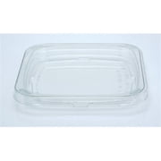 Pactiv Recessed PET Square Container Lid Fits 12, 16, 24, 32 oz. Square Deli Container, Clear | 960/Case