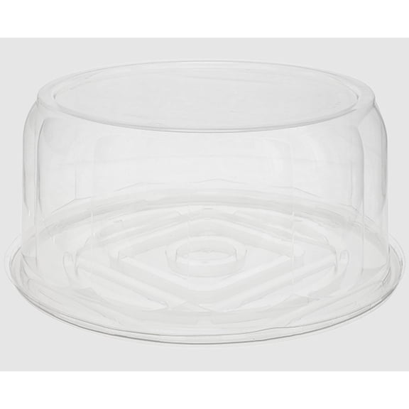 Pactiv Rose Pattern Cake Container & Lid Combo, 13" Diameter x 5.75" Height, Clear Base/Clear Lid | 45/Case