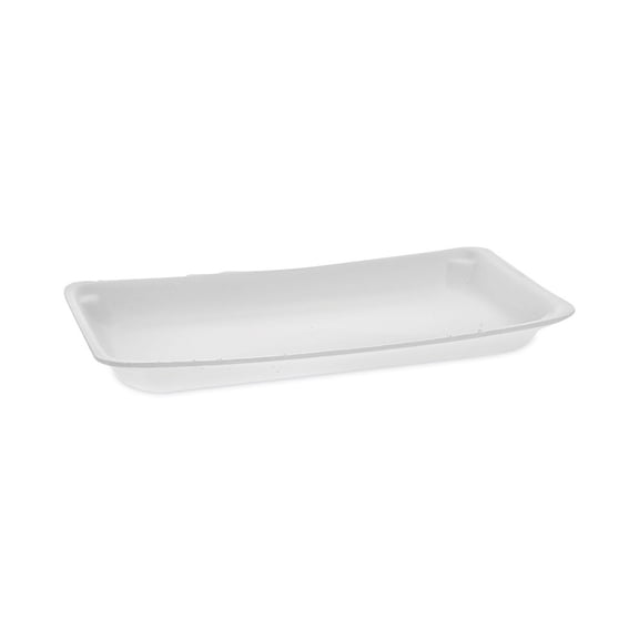Pactiv Corporation Pactiv Evergreen Supermarket Tray #10P 10.75 x 5.5 x 1.2 White 400/Carton 51P110P