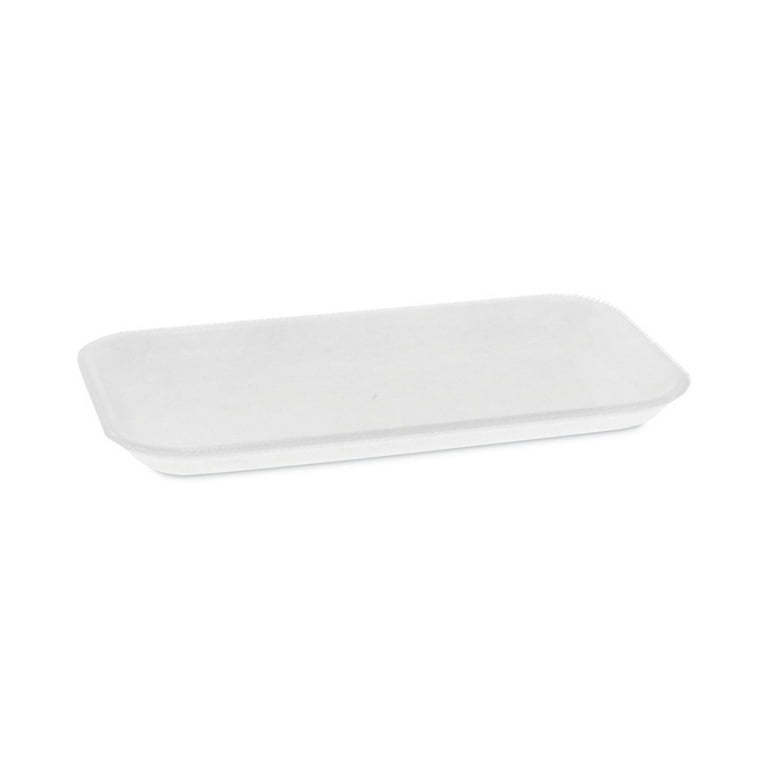 Supermarket Tray, #17, 8.3 x 4.8 x 0.65, White, Foam, 1,000/Carton Supermarket Tray, #17, 8.3 x 4.8 x 0.65, White, Foam, 1,000/Carton