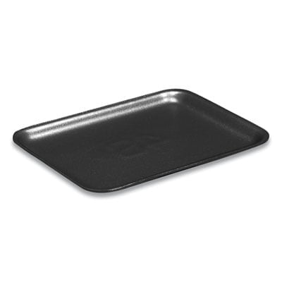 Supermarket Tray, #4S, 9.25 x 7.25 x 0.69, Black, Foam, 500/Carton Supermarket Tray, #4S, 9.25 x 7.25 x 0.69, Black, Foam, 500/Carton