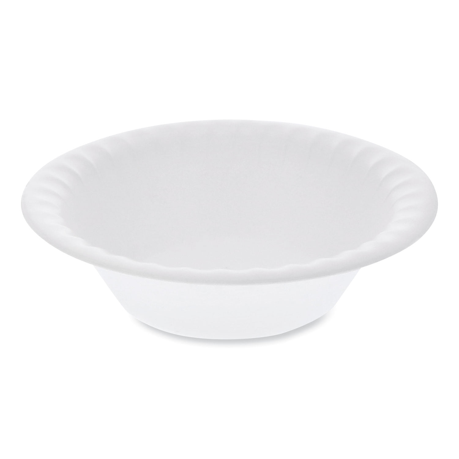 Pactiv Unlaminated Foam Dinnerware, Bowl, 6" Diameter, 12 Oz, White, 1,000/carton