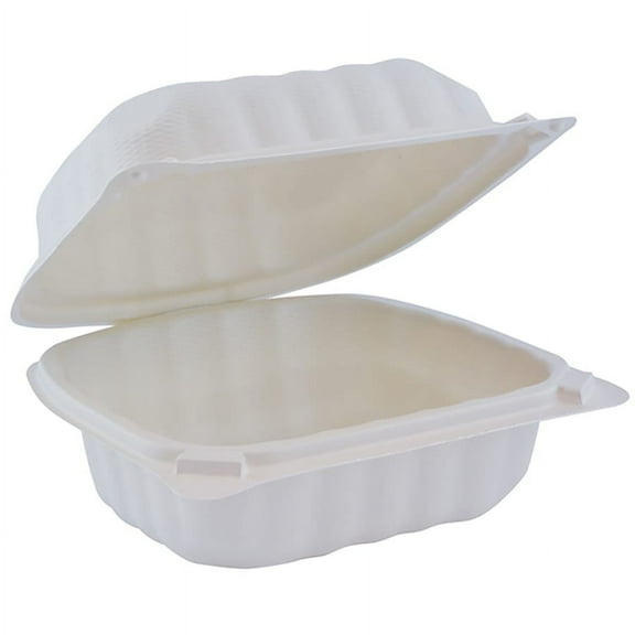 Pactiv YCN806000000 Earth Choice Plypro 6 x 6" Container - 400 / CS"