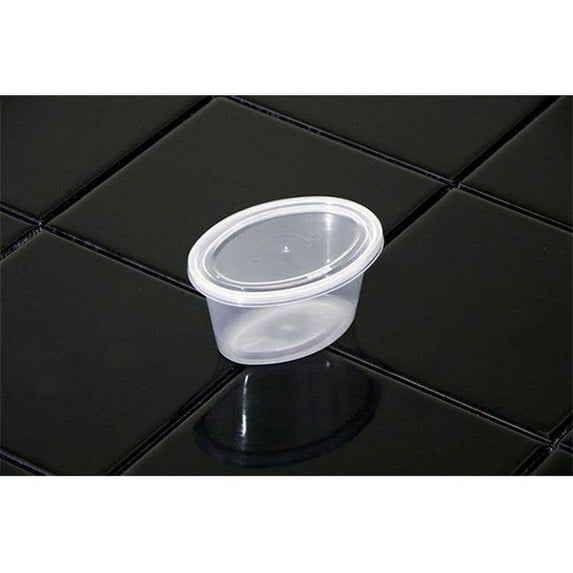 Pactiv YE502 Ellipso 2 Oz Clear Portion Cup w/ Lid - 1000 / CS