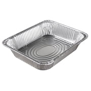 Pactive PACY6132XH Ribbed 1/2-s Aluminum Steam Pans, 10 3/8 X 12 3/4 X 2 9/16, 100/carton