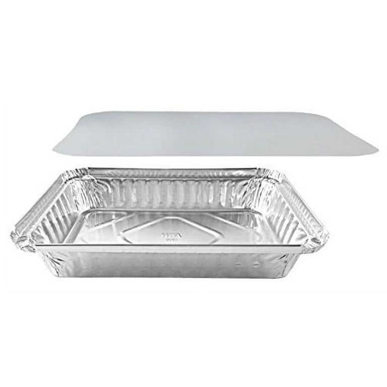 Flat Board Lids, For 1.5 lb Oblong Pans, Silver, Paper, 500 /Carton Flat Board Lids, For 1.5 lb Oblong Pans, Silver, Paper, 500 /Carton