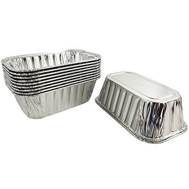 1LB Mini Loaf Baking Pans Disposable Aluminum Small Bread Tins 100 Pack 