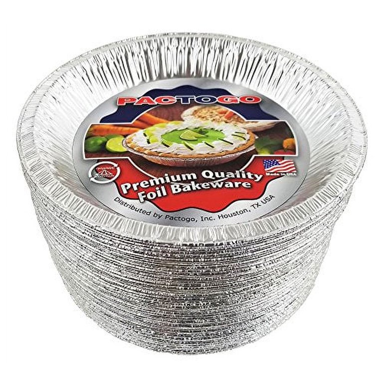 100 Pack Mini Individual Pot Pie Pans, Round Disposable Aluminum