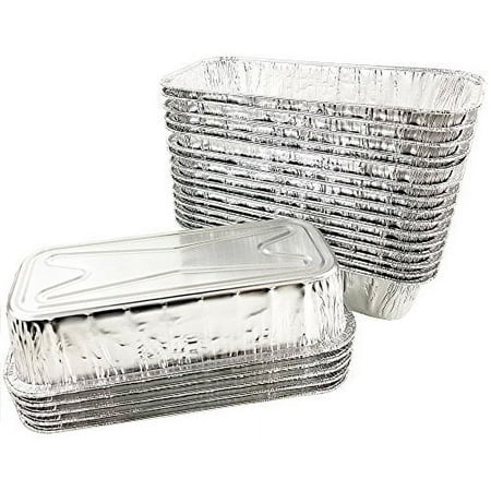 Pactogo 11" x 5" All-Purpose Aluminum Foil BBQ Grease Drip Catching Pan - Compatible with Weber Grills (Pack of 30)