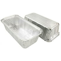 Pactogo 2 lb. Aluminum Foil Loaf/Bread Pan Tins w/Clear Dome Lid (Pack of 12 Sets)