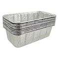 thumbnail image 1 of Pactogo 2 lb. Disposable Aluminum Foil Loaf Bread Baking Pan 8.6" x 4.5" x 2.6" - Heavy Duty Made in USA (Pack of 10), 1 of 4