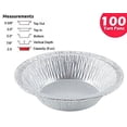 thumbnail image 1 of Pactogo 3" Disposable Aluminum Foil Tart Pans Mini Silver Baking Pie Tins (Pack of 100), 1 of 6