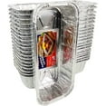 thumbnail image 1 of Pactogo 3 lb. Disposable Aluminum Foil Loaf Bread Baking Pan 10.75" x 4.5" x 2.31" - Heavy Duty Made in USA (Pack of 200), 1 of 5