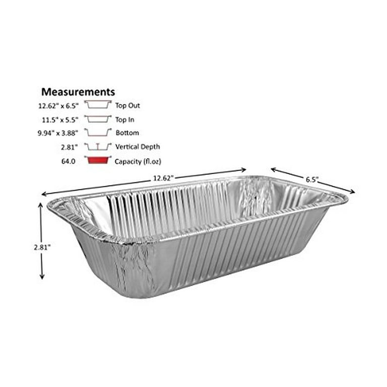 2 Lb Disposable Aluminum Foil Loaf Pans Premium Quality Pan for Baking  Cooking