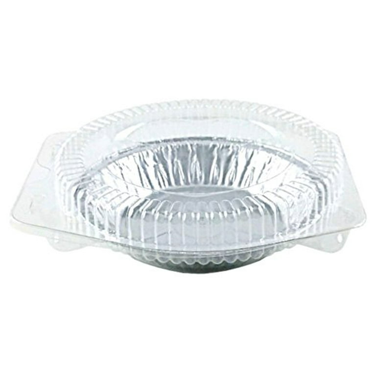 4 Disposable Aluminum Individual Pie Pan with Plastic Lid #1152P