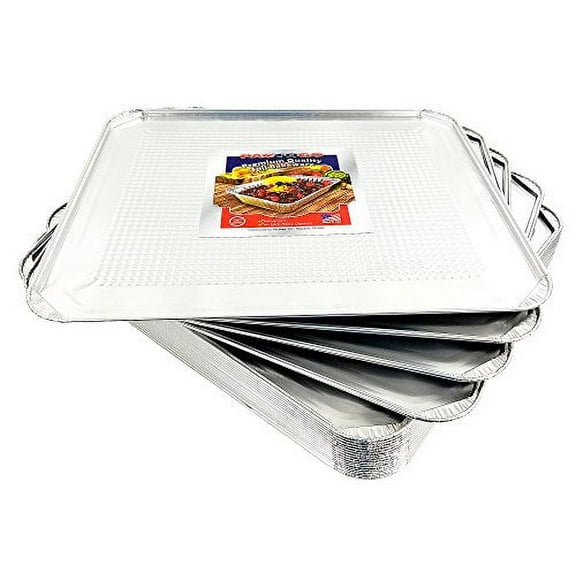 Pactogo Aluminum Foil Oven Liner Sheet Pan 20/Pk - 18" x 15" Disposable Sheets (Pack of 20)