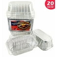 thumbnail image 1 of Pactogo Disposable 1 lb. Aluminum Foil Mini Loaf Pans with Clear Dome Lids (Pack of 20 Sets), 1 of 6