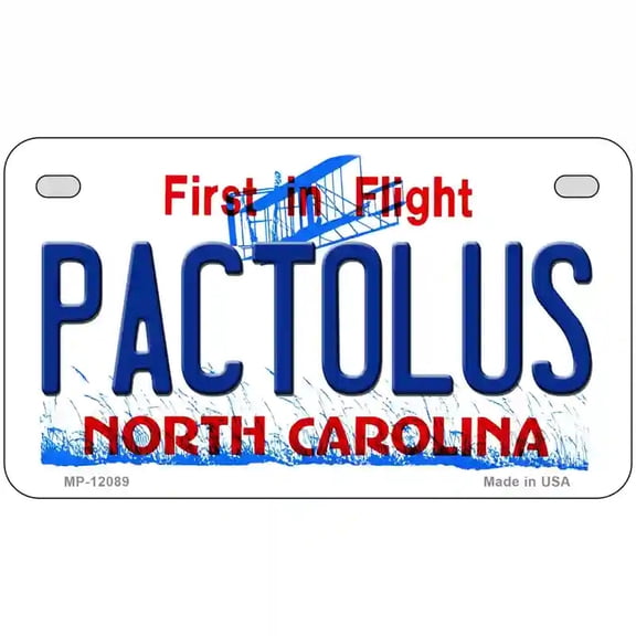 Pactolus North Carolina State Novelty Metal License Plate 7" x 4" Motorcycle (MP)