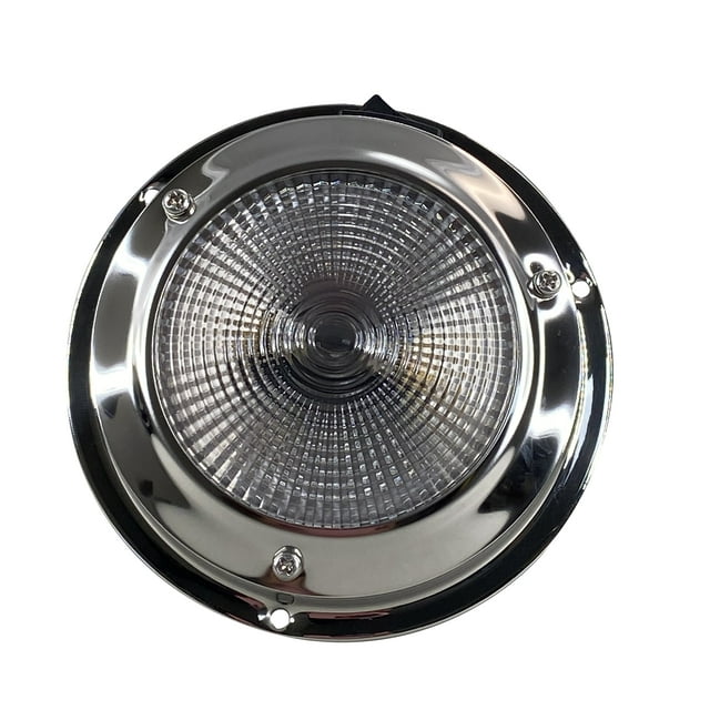 Pactrade Marine 3'' Lens Accent Dome Light Stainless Steel with Rocker