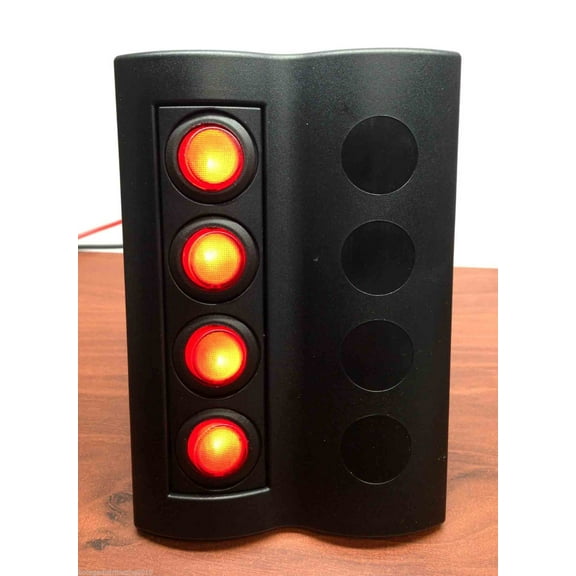 Pactrade Marine 4 Gang LED indicator Rocker Switch Panel Circuit Breaker