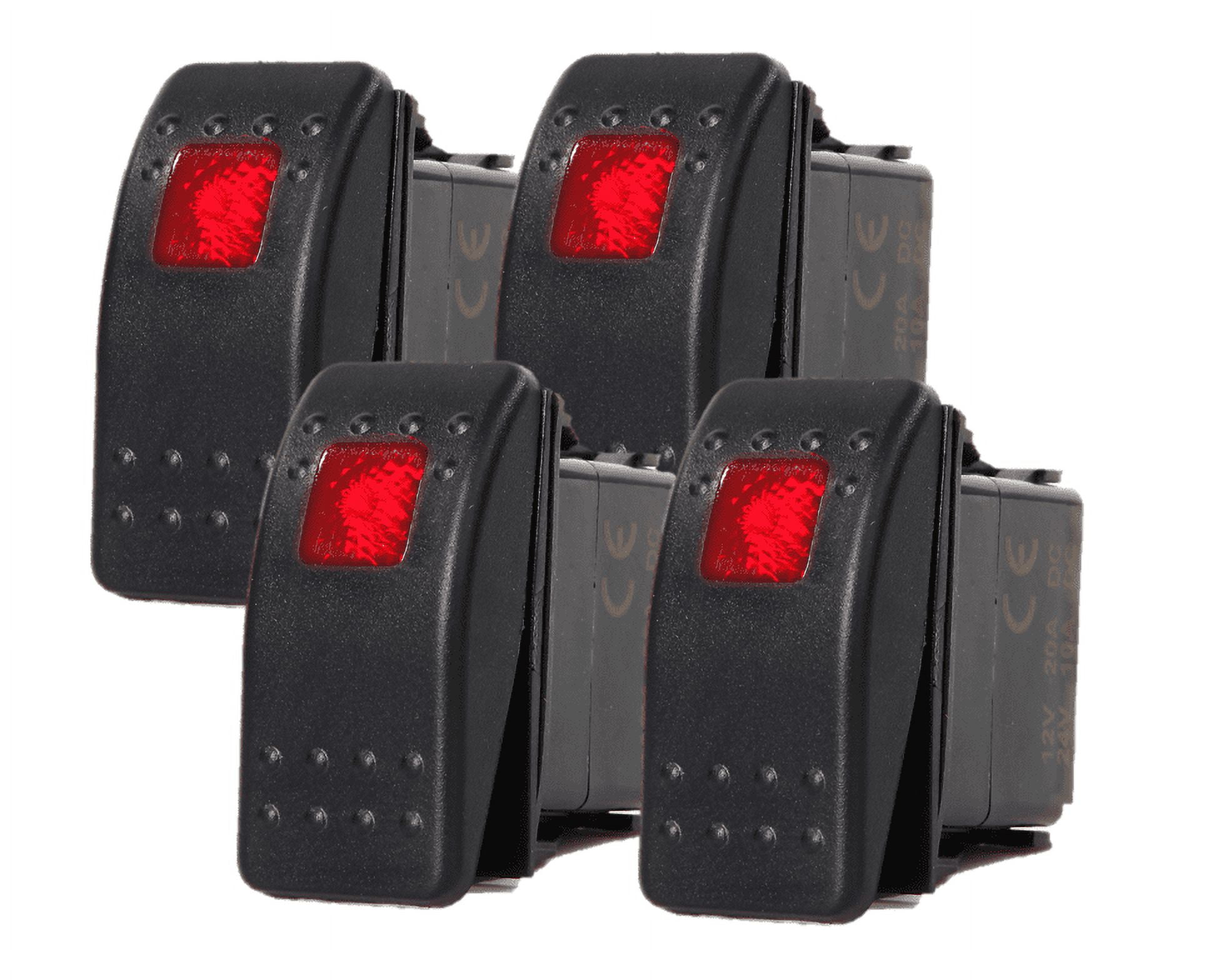 Pactrade Marine 4 PCS Boat Trailer RV Rocker Switch ON-Off SPST 3 PIN 1 ...