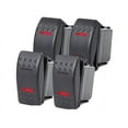 thumbnail image 1 of Pactrade Marine 4 Pcs Boat Trailer Rocker Switch ON-Off-ON SPDT 4 PIN 2 Red LED RV, 1 of 3