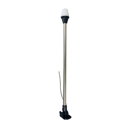 Pactrade Marine All Round Anchor Stern Light 25" long Stainless Steel Pole with Adjustable Base 12VDC 8W