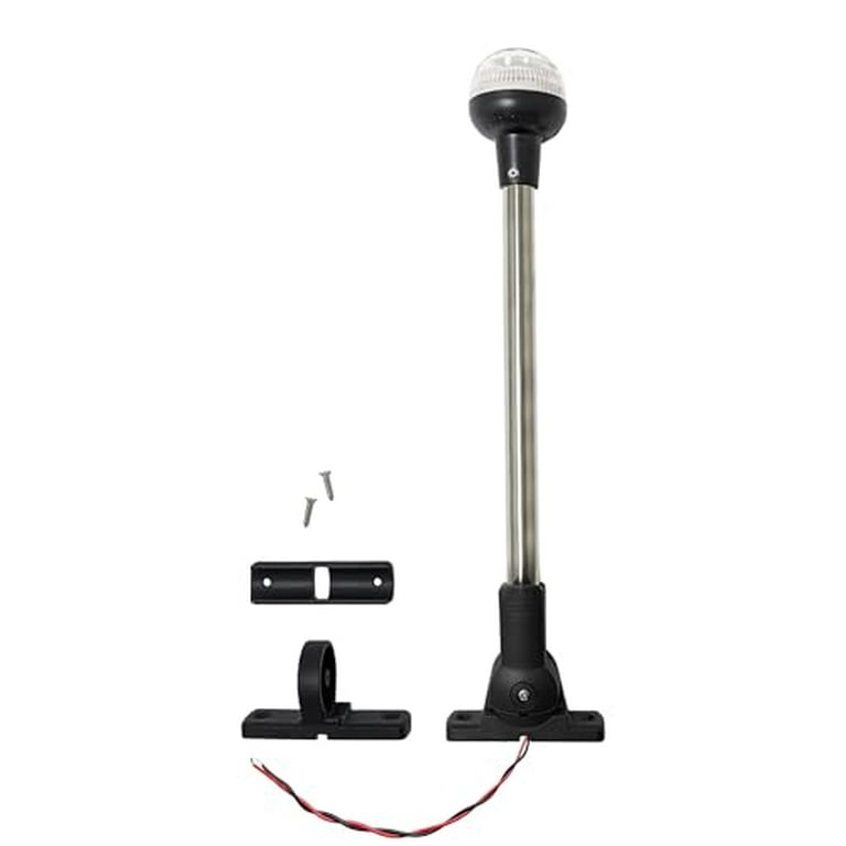 Pactrade Marine Aluminium LED RV Adjustable All Round 360 Degree with Stern Pole Navigation Anchor Light Pontoon Fishing Boat Kayak (16" Vertical & ... Pactrade Marine Aluminium LED RV Adjustable All Round 360 Degree with Stern Pole Navigation Anchor Light Pontoon Fishing Boat Kayak (16" Vertical & ...